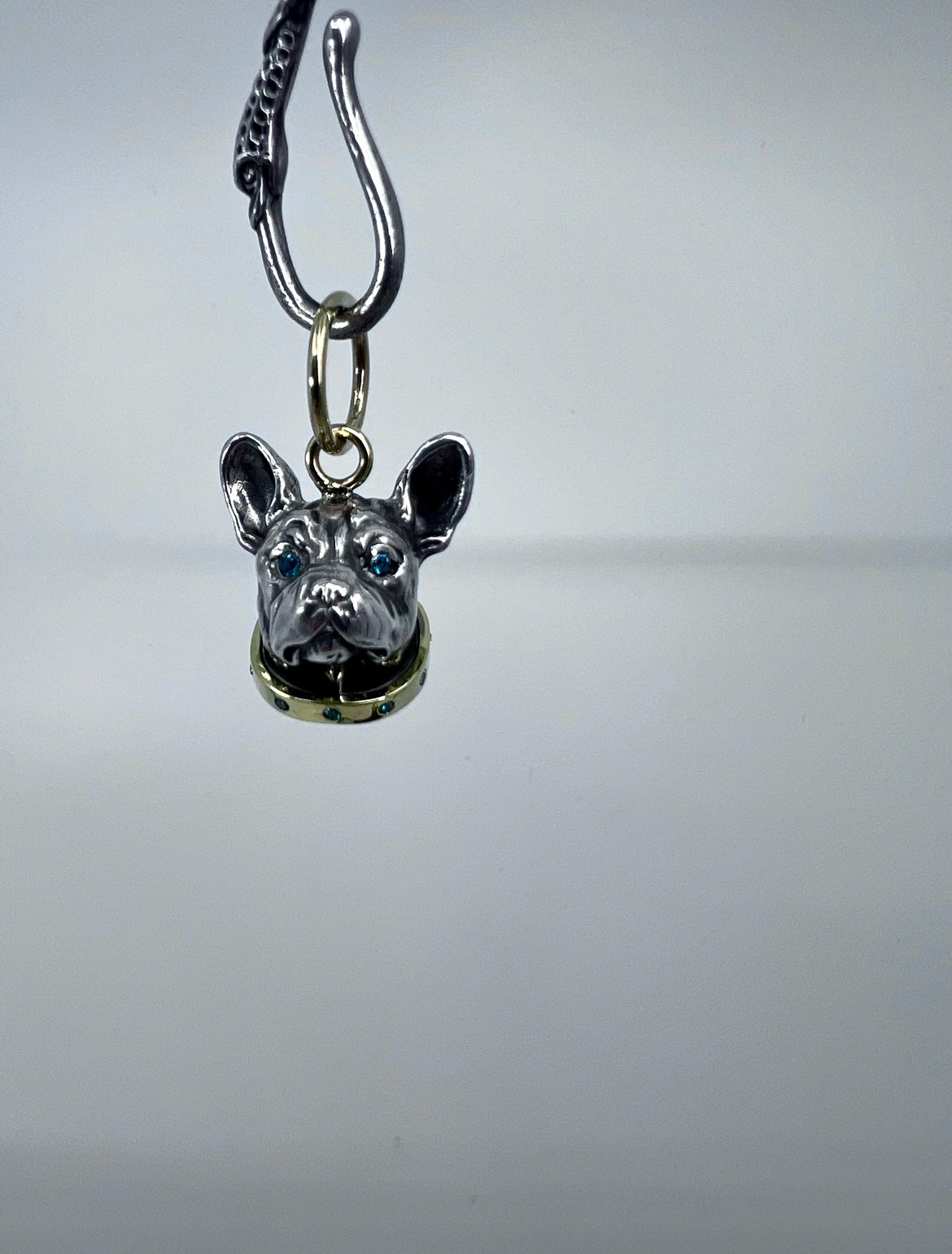 Pendant Pandora French Bulldog Sterling Silver 14k Gold Frenchie